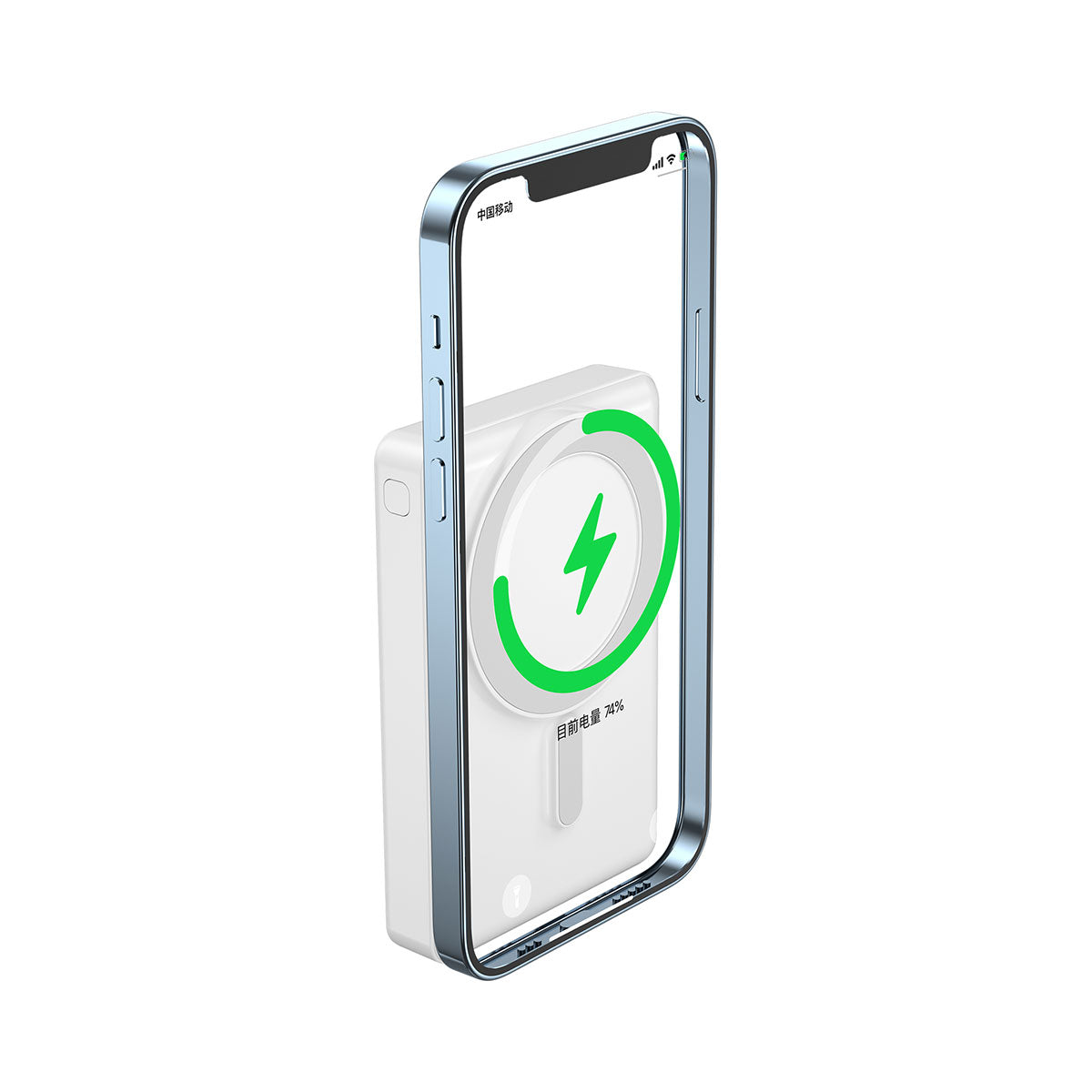 Wiwu JC-20 Hızlı Şarj Özellikli Standlı M-safe Wireless Transparan Powerbank 15W 10000mAh