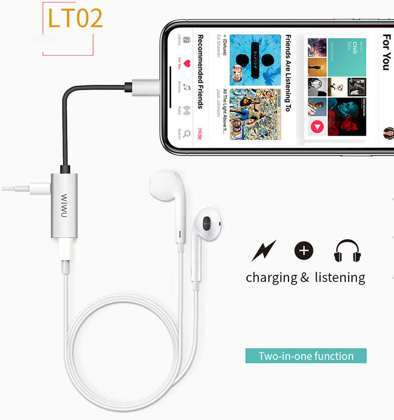 Wiwu LT02 Plus Lightning Ses Adaptörü
