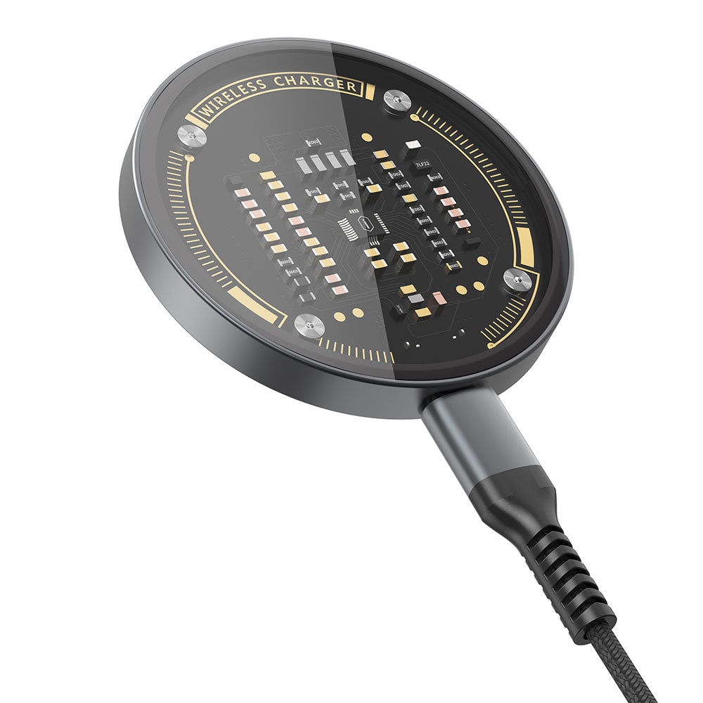 Wiwu M17 Magnetik Intelligent Transparan Wireless Şarj Ultra İnce Şeffaf 15W Android iOS Destekli