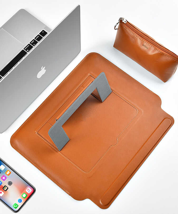 Macbook 16' Touch Bar Wiwu Macbook Skin Pro Portable Stand Kılıf