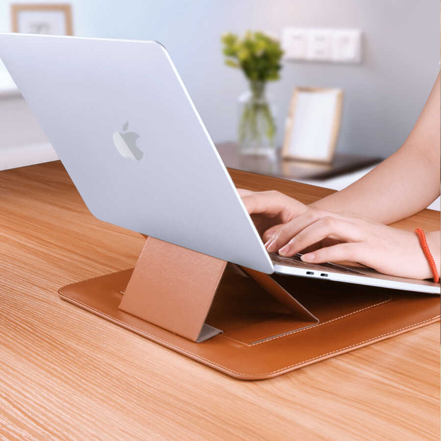 Macbook 16' Touch Bar Wiwu Macbook Skin Pro Portable Stand Kılıf