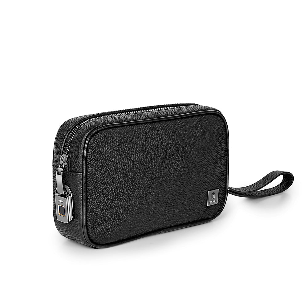 Wiwu Master Hakiki Deri Serisi Parmak İzi Kilitli Çok Fonksiyonlu Taşınabilir Mobil Aksesuar Çantası