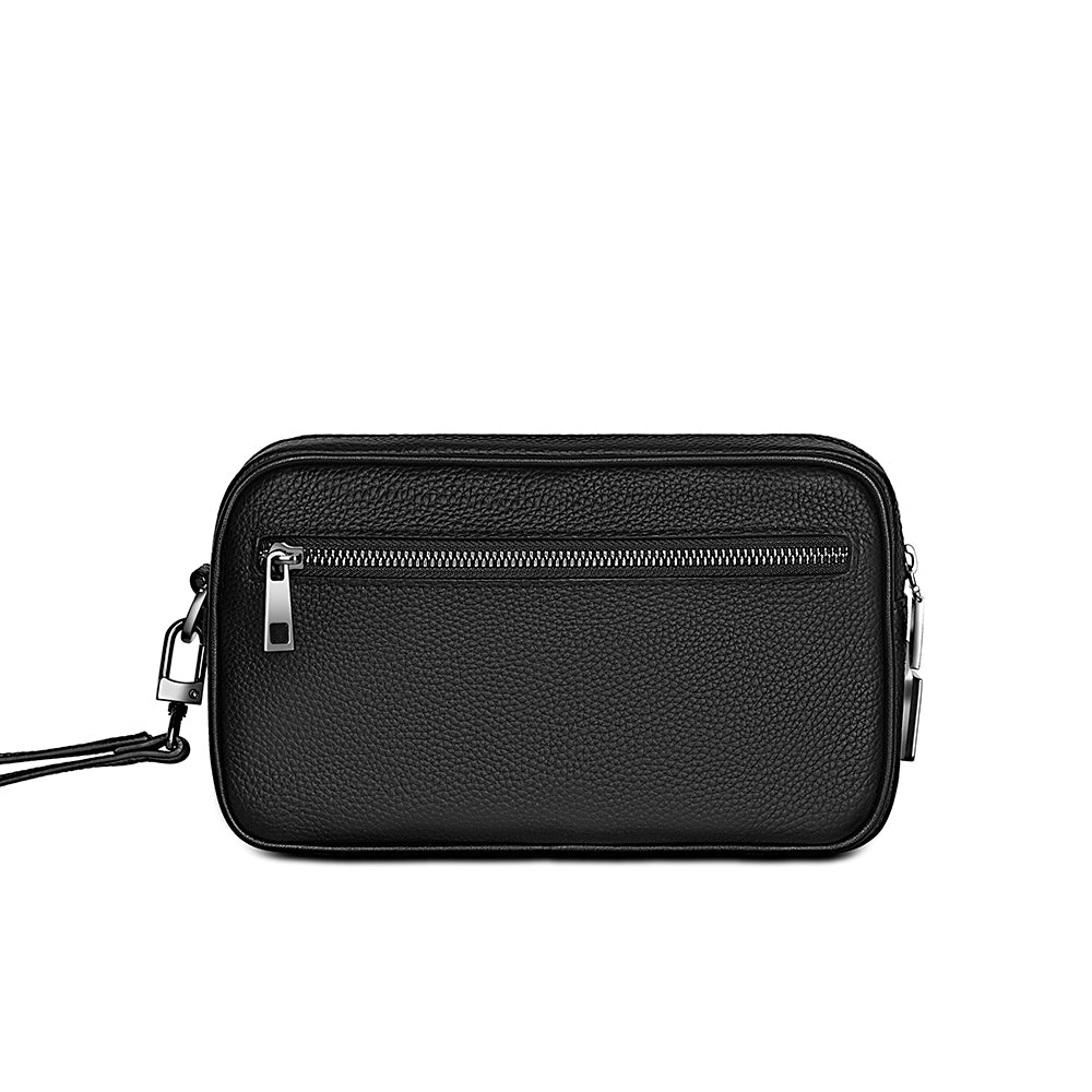 Wiwu Master Hakiki Deri Serisi Parmak İzi Kilitli Çok Fonksiyonlu Taşınabilir Mobil Aksesuar Çantası