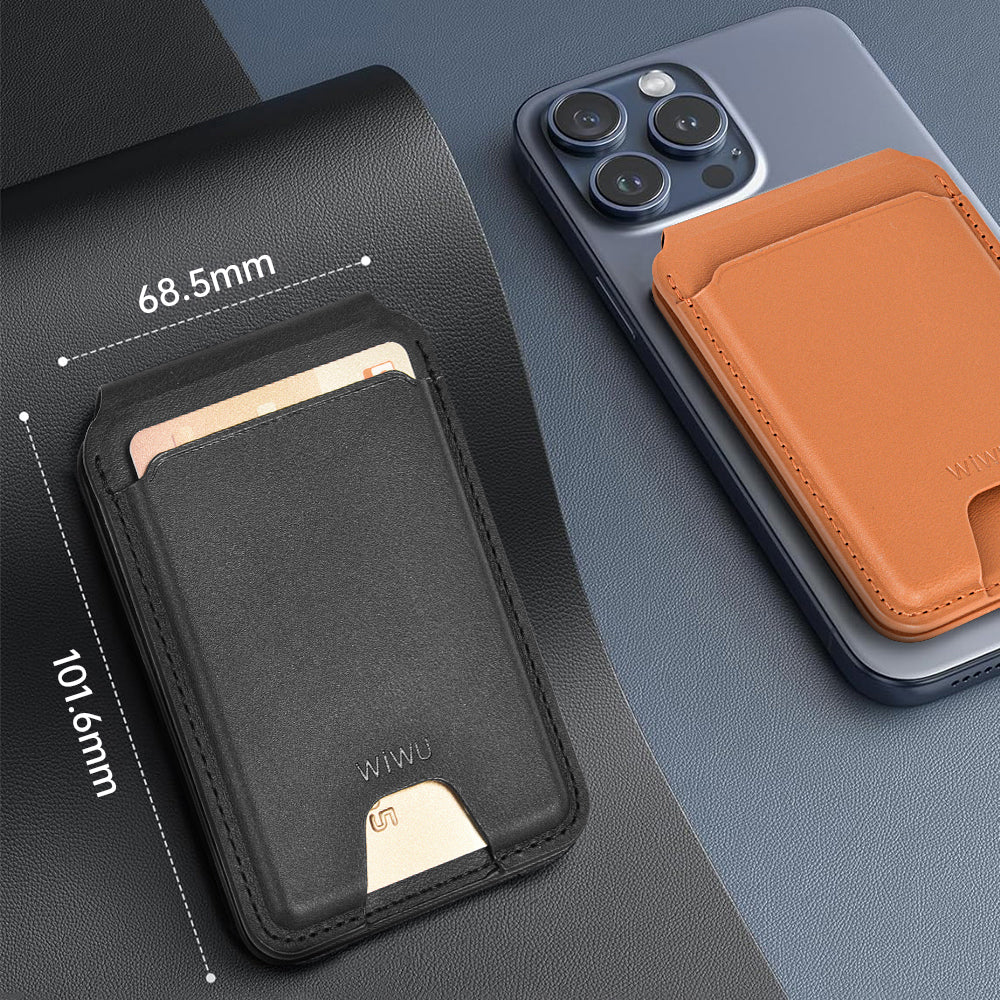Wiwu MW-005 Magnetik Standlı Kartlık Qi Kablosuz Şarj Uyumlu FindMy Özellikli Mag Wallet