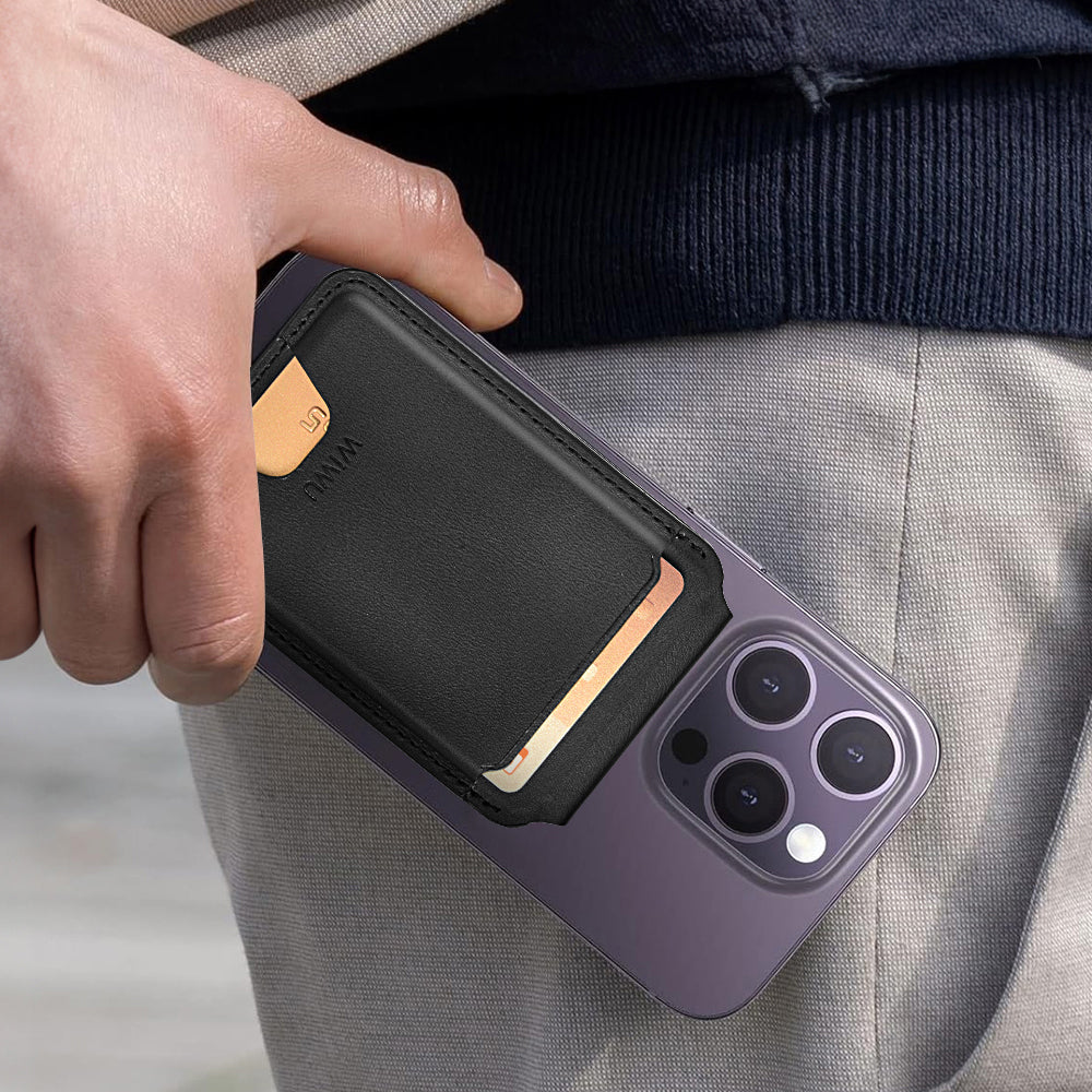 Wiwu MW-005 Magnetik Standlı Kartlık Qi Kablosuz Şarj Uyumlu FindMy Özellikli Mag Wallet