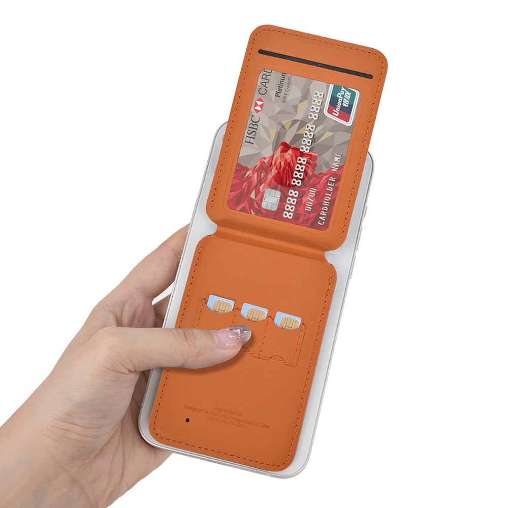 Wiwu MW-005 Magnetik Standlı Kartlık Qi Kablosuz Şarj Uyumlu FindMy Özellikli Mag Wallet