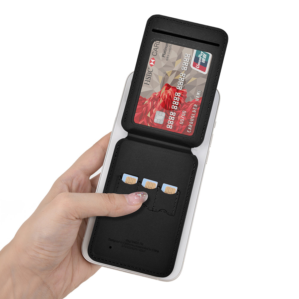 Wiwu MW-005 Magnetik Standlı Kartlık Qi Kablosuz Şarj Uyumlu FindMy Özellikli Mag Wallet