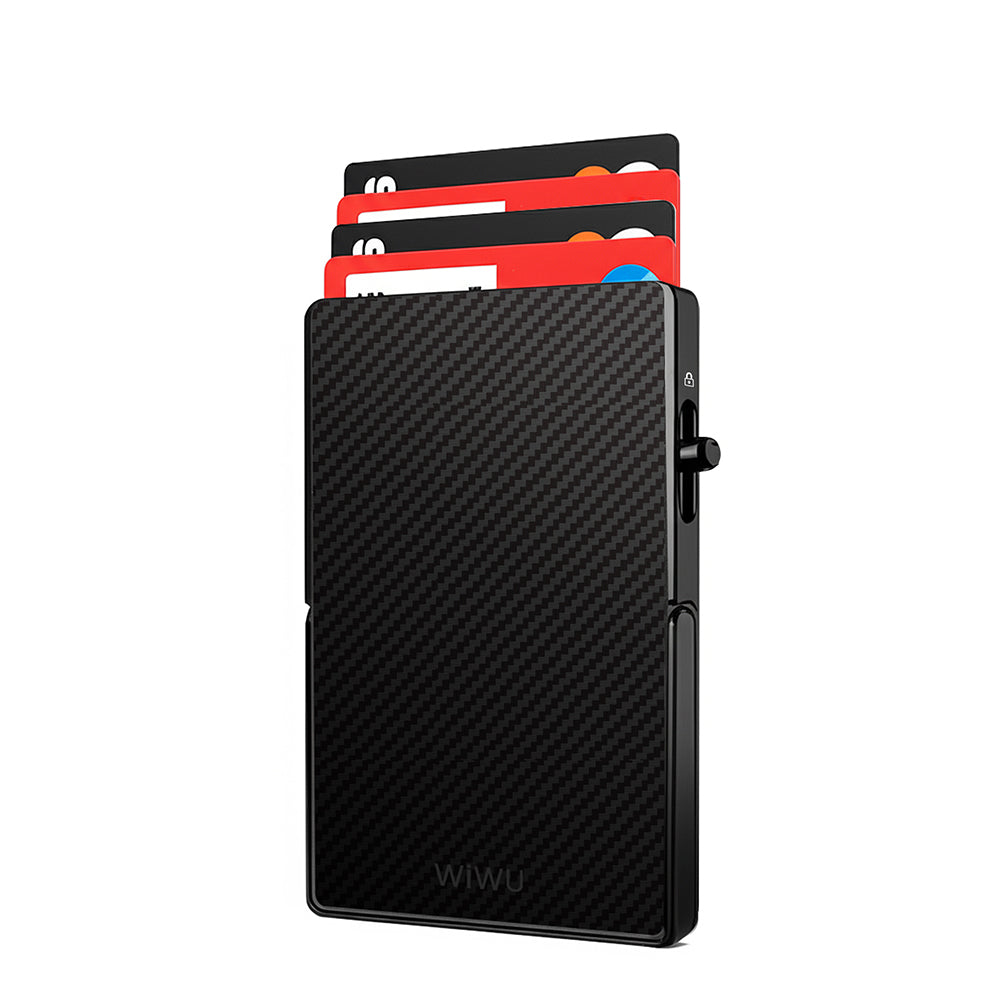 Wiwu MW-007 Warriors Pop-Up Buton Tasarımlı Magnetik Aramid Fiber Metal Standlı Kartlık