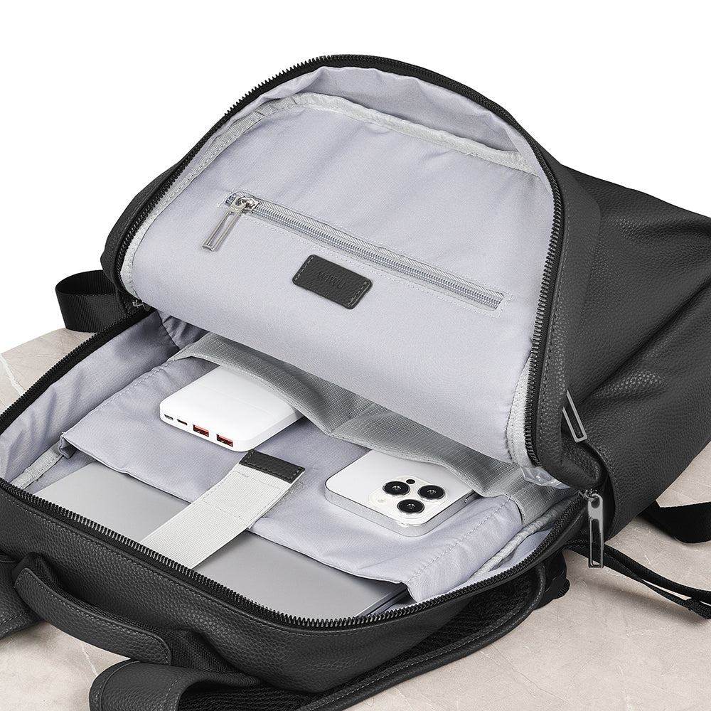 Wiwu Osun Serisi Metal Logolu PU Deri Laptop Sırt Çantası