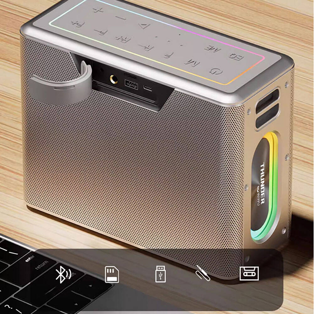 Wiwu P19 Thunder Bluetooth Speaker Hoparlör ve Karaoke Bluetooth Çift Mikrofon