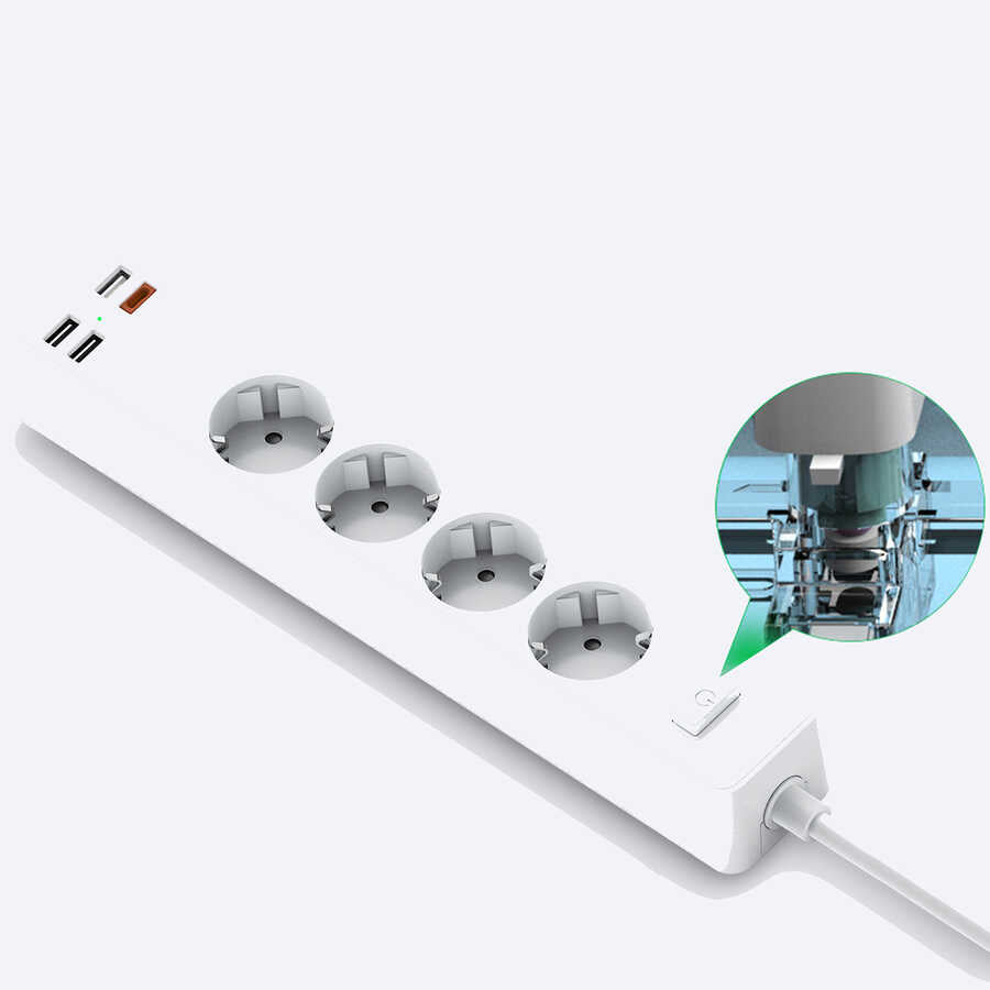 Wiwu PD20W U01EU Power Strip Çoklu Priz 160 cm