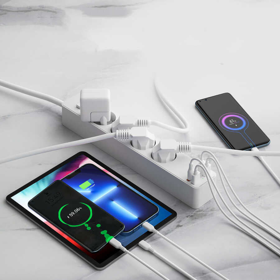 Wiwu PD20W U01EU Power Strip Çoklu Priz 160 cm