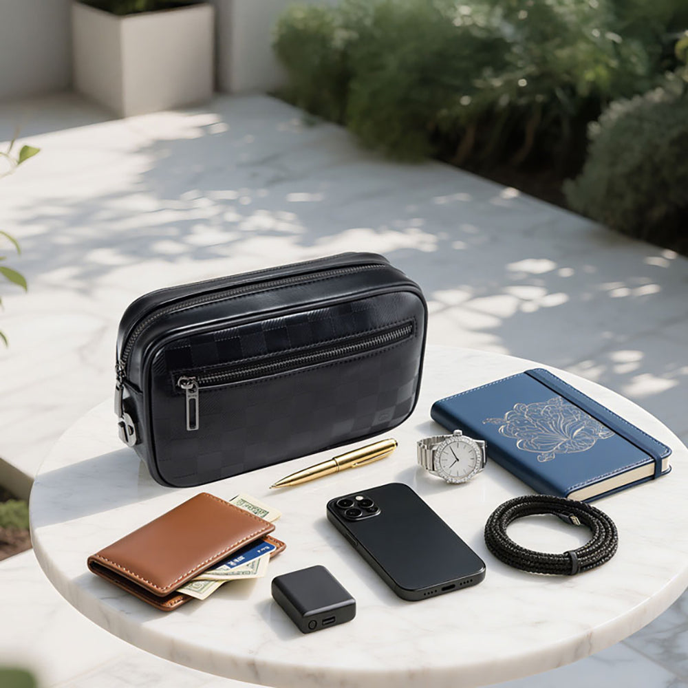 Wiwu Phantom Serisi Numerik Kilitli Yandan Fermuarlı Taşınabilir Mobil Aksesuar Çantası