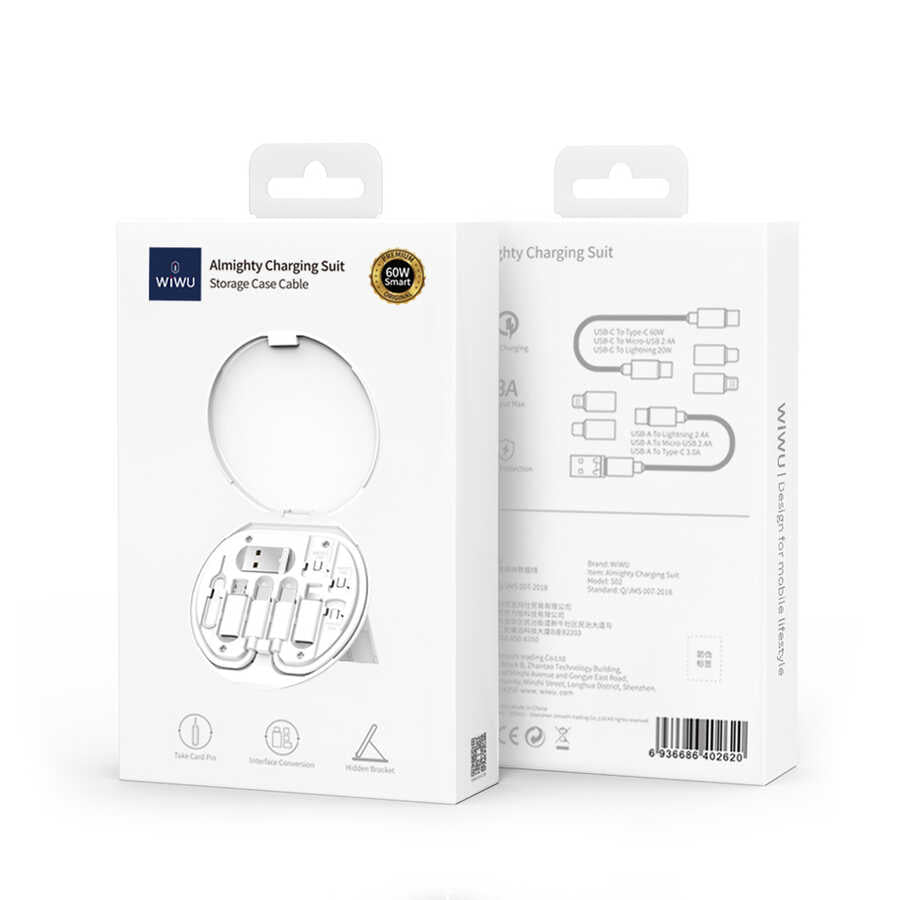 Wiwu S02 Almighty Suit Kutulu Kablo Seti