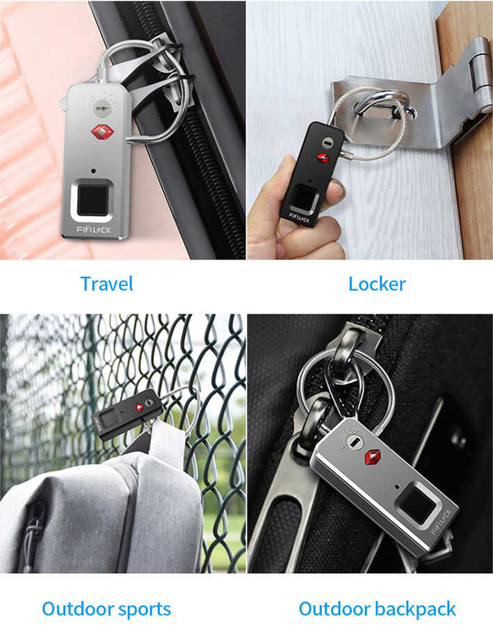 Wiwu S6 Parmak İzi Okuyuculu Asma Kilit