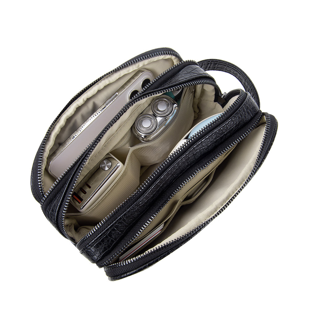 Wiwu Salem Serisi Parmak İzi Kilitli Çok Fonksiyonlu Taşınabilir Mobil Aksesuar Çantası