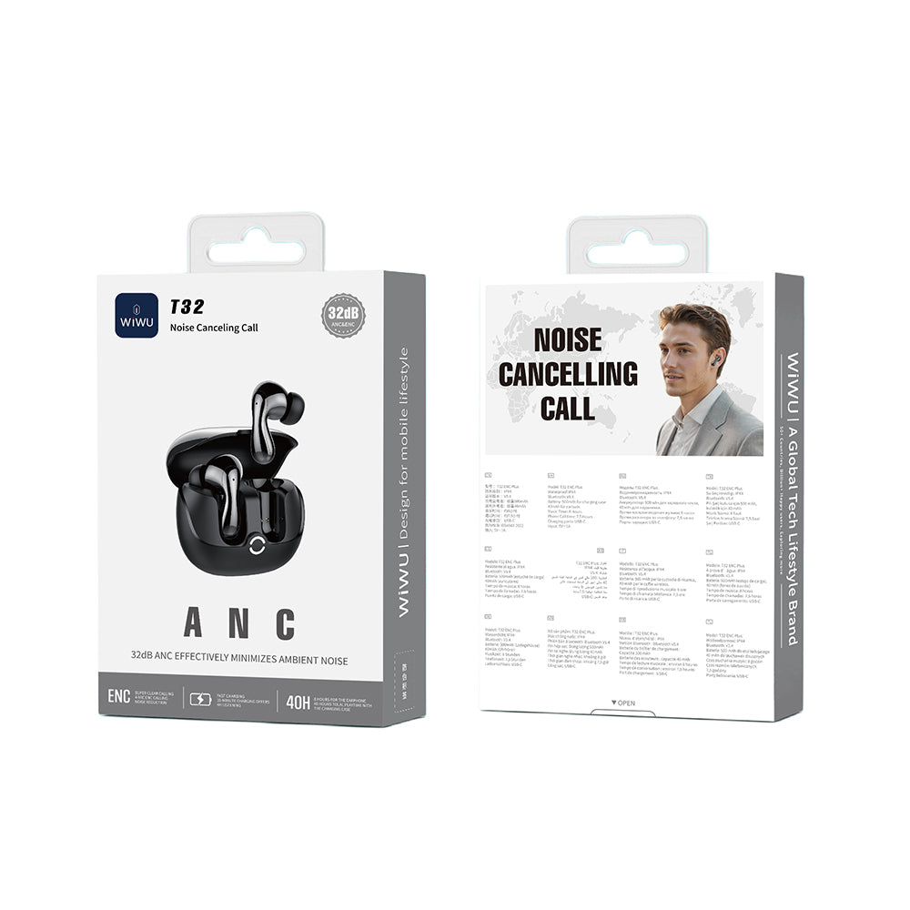 Wiwu T32 Plus ANC/ENC Teknolojili Kulak İçi Bluetooth Kulaklık v5.4