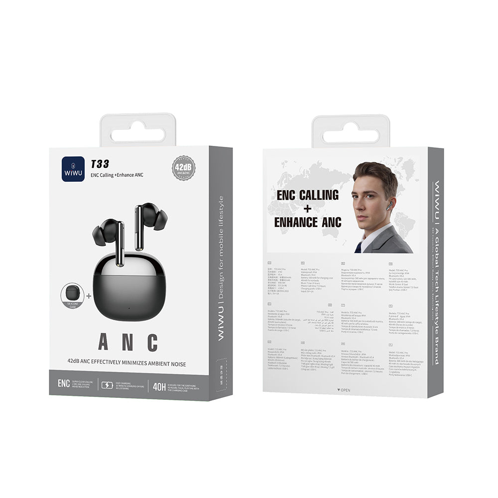 Wiwu T33 Pro ANC/ENC Teknolojili Kulak İçi Bluetooth Kulaklık v5.4