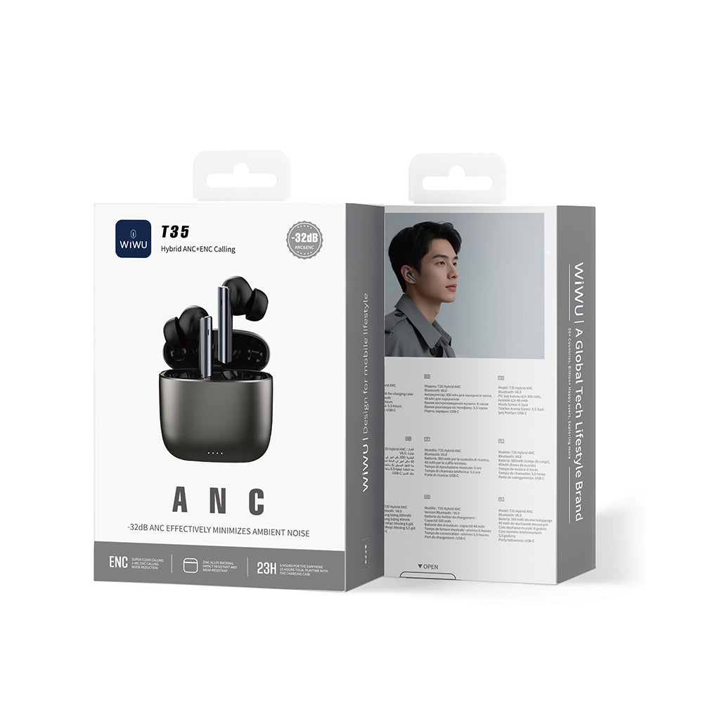 Wiwu T35 Hybrid ANC/ENC Teknolojili Kulak İçi Bluetooth Kulaklık v6.0