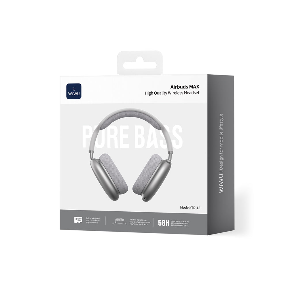 Wiwu TD-13 Airbuds Max Pure Bass Özellikli Kulak Üstü Bluetooth Kulaklık v6.0