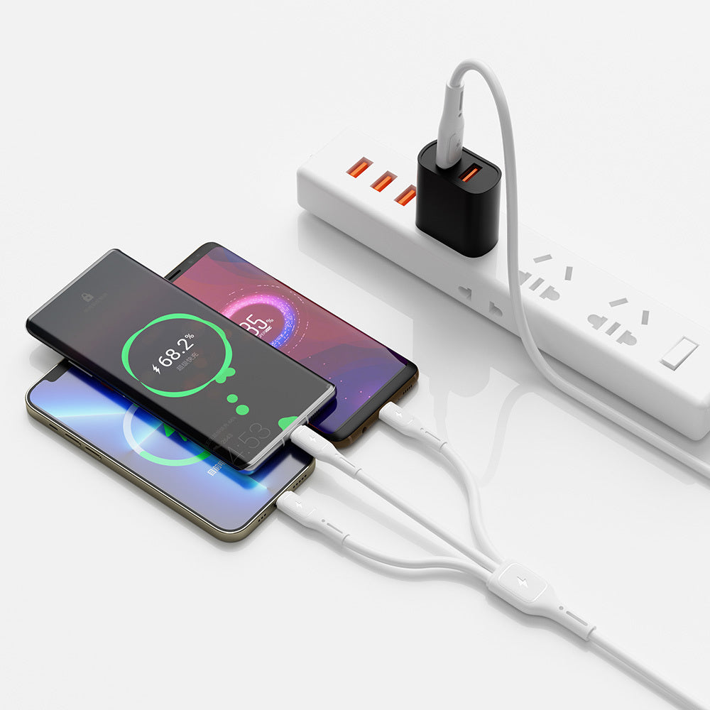 Wiwu Wi-C046E Starlink Serisi 3in1 USB-C to Lightning – Type-C – Micro Şarj ve Data Kablosu 60W 1.2M