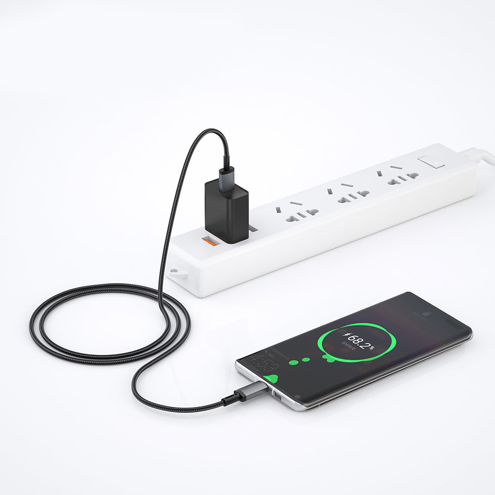 Wiwu Wi-C054 Titanlink Serisi USB-A to TYPE-C Hızlı Şarj Özellikli Data ve Şarj Kablosu 1M