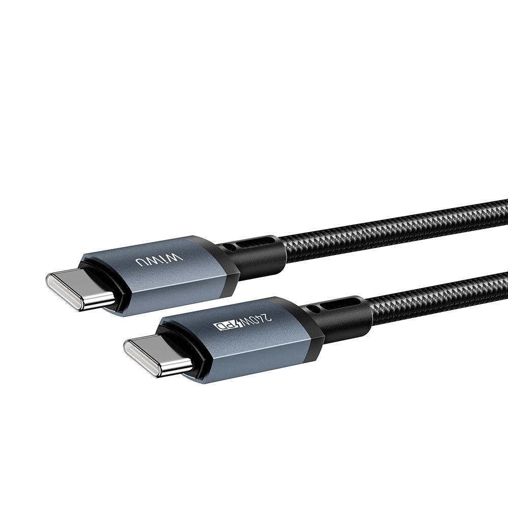 Wiwu Wi-C058 Titanlink Serisi Type-C to Type-C Hızlı Şarj Özellikli Data ve Şarj Kablosu 240W 1.5M
