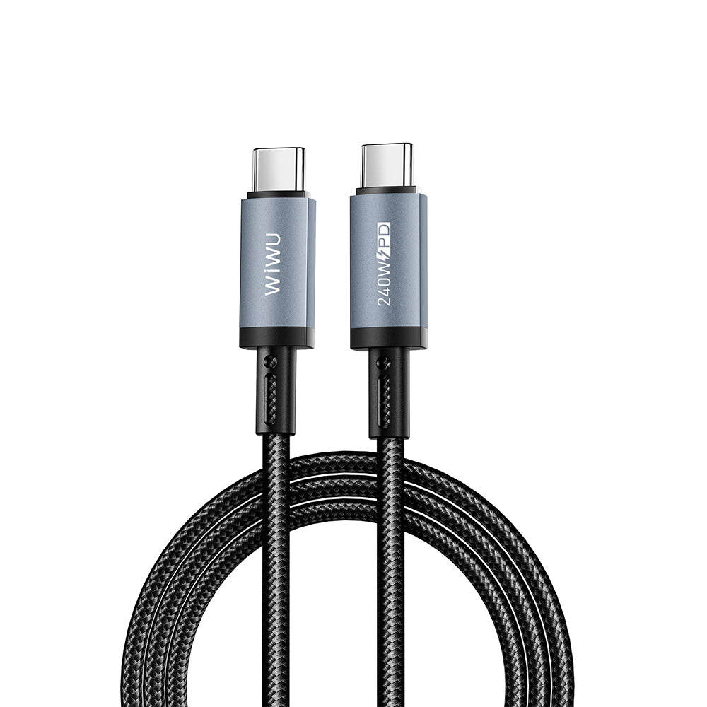 Wiwu Wi-C058 Titanlink Serisi Type-C to Type-C Hızlı Şarj Özellikli Data ve Şarj Kablosu 240W 1.5M