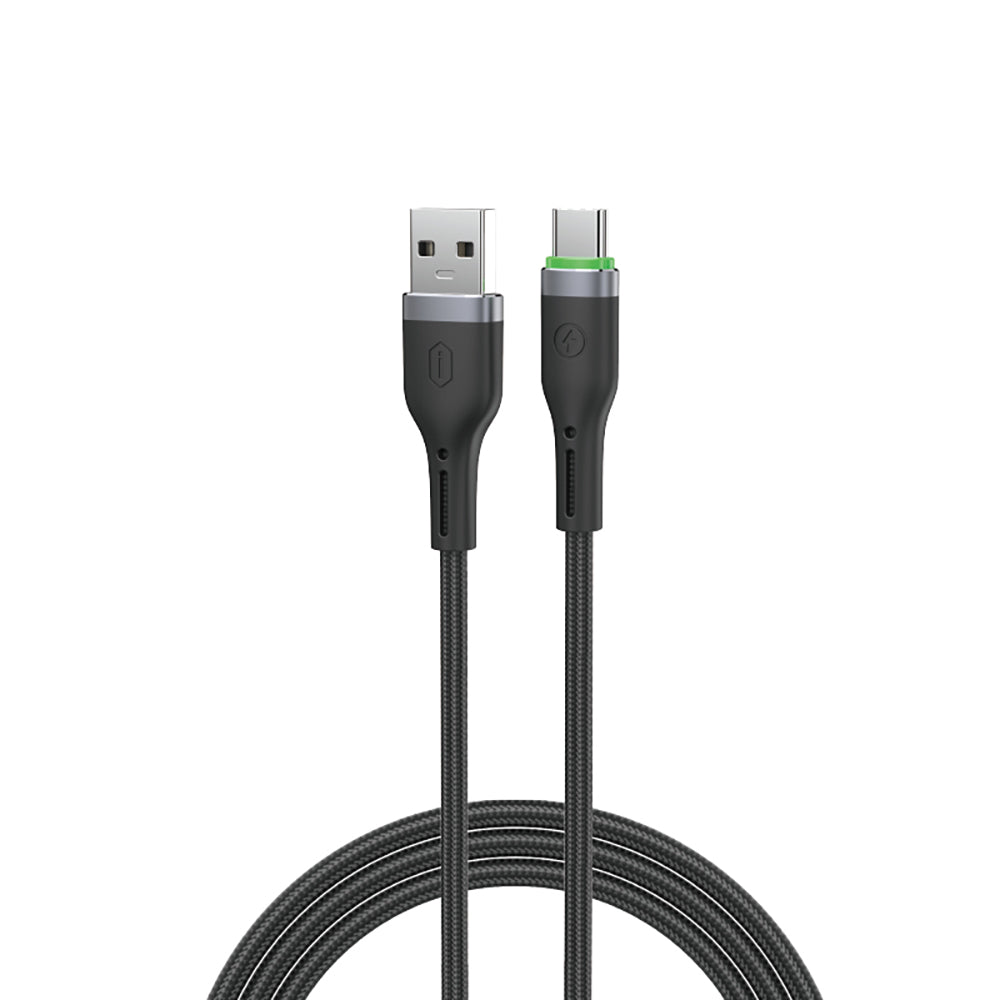 Wiwu Wi-C067 Orginlink Serisi LED Göstergeli USB-A to Type-C Hızlı Şarj Özellikli Data ve Şarj Kablosu 1M