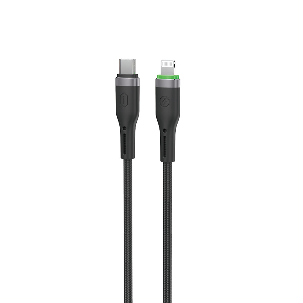 Wiwu Wi-C070 Orginlink Serisi LED Göstergeli Type-C to Lightning Hızlı Şarj Özellikli PD Data ve Şarj Kablosu 27W 1M