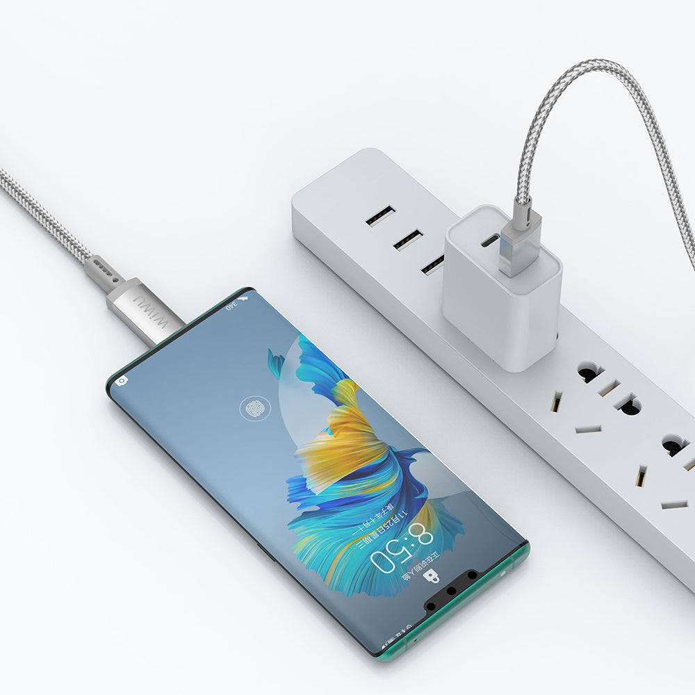 Wiwu Wi-C082 Maglink Serisi LED Göstergeli USB-A to Type-C Hızlı Şarj Özellikli Data ve Şarj Kablosu 60W 1M