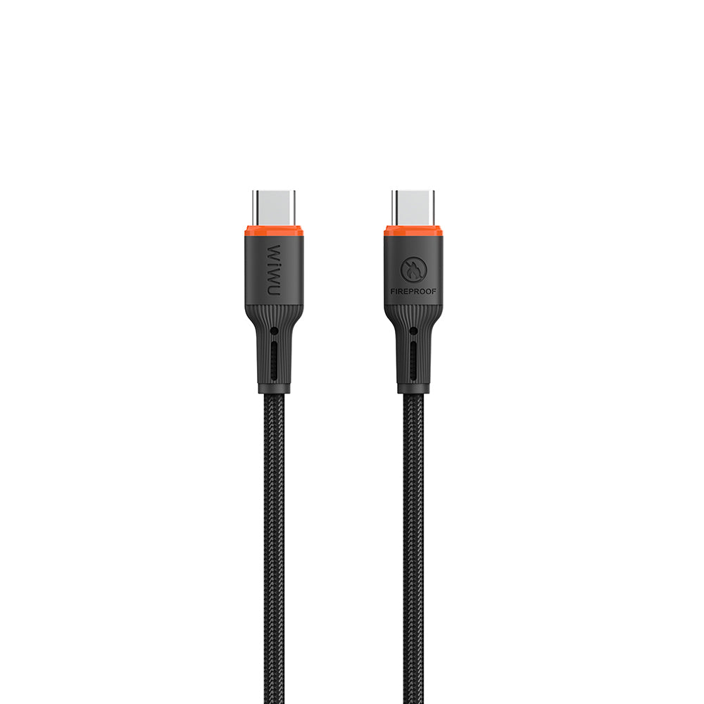Wiwu Wi-C098 FlameGuard Serisi Type-C to Type-C Data ve Şarj Kablosu 60W 1.2M