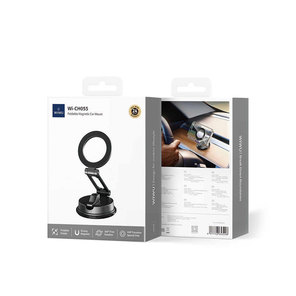 Wiwu Wi-CH055 360 Derece Dönebilen Magnetik Stand Araç Telefon Tutucu