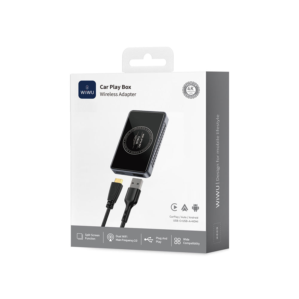 Wiwu Wi-CP004 HDMI Girişli Bölünmüş Ekran Özellikli CarPlay Wireless Adaptör 2.0
