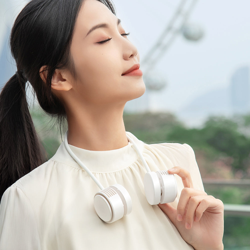 Wiwu Wi-FS014 Twins Neck Taşınabilir Şarjlı Boyun Askılı Fan