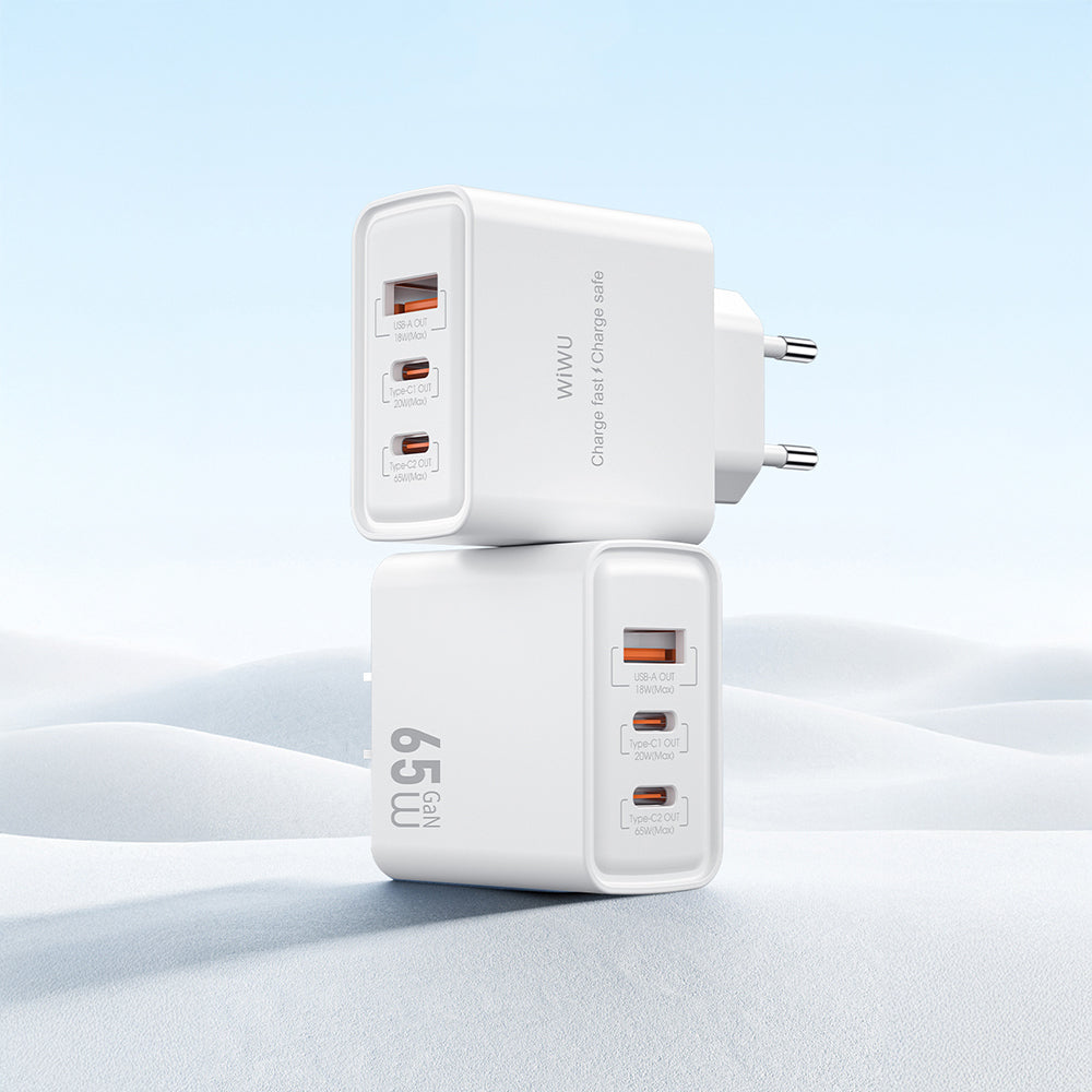 Wiwu Wi-G005 Essen Serisi GaN Tech PD Hızlı Şarj Özellikli Şarj Başlığı 65W