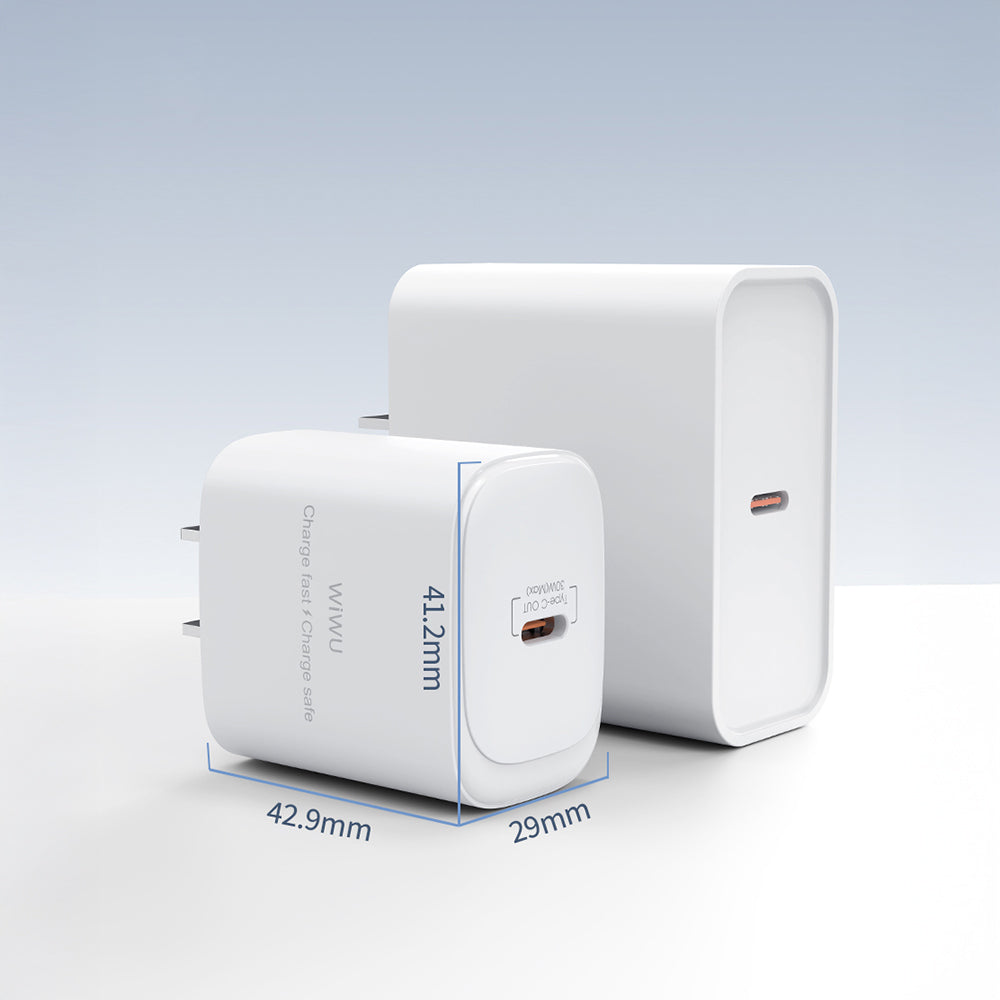 Wiwu Wi-G008 Essen Serisi GaN Tech PD Hızlı Şarj Başlığı Type-C to Type-C PD 30W Kablolu Şarj Seti