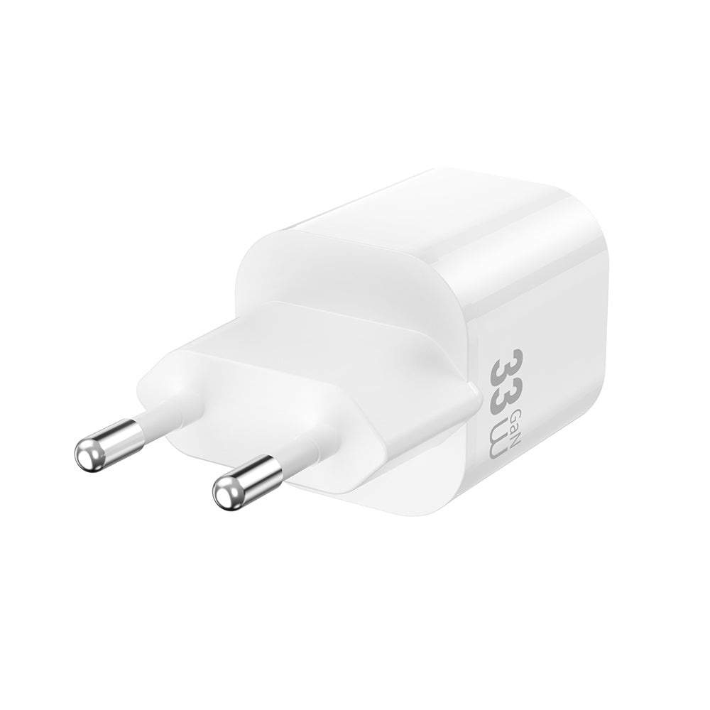 Wiwu Wi-G017 Cube Serisi Type-C PD & USB-A GaN Tech PD Hızlı Şarj Özellikli Mini Şarj Başlığı 33W