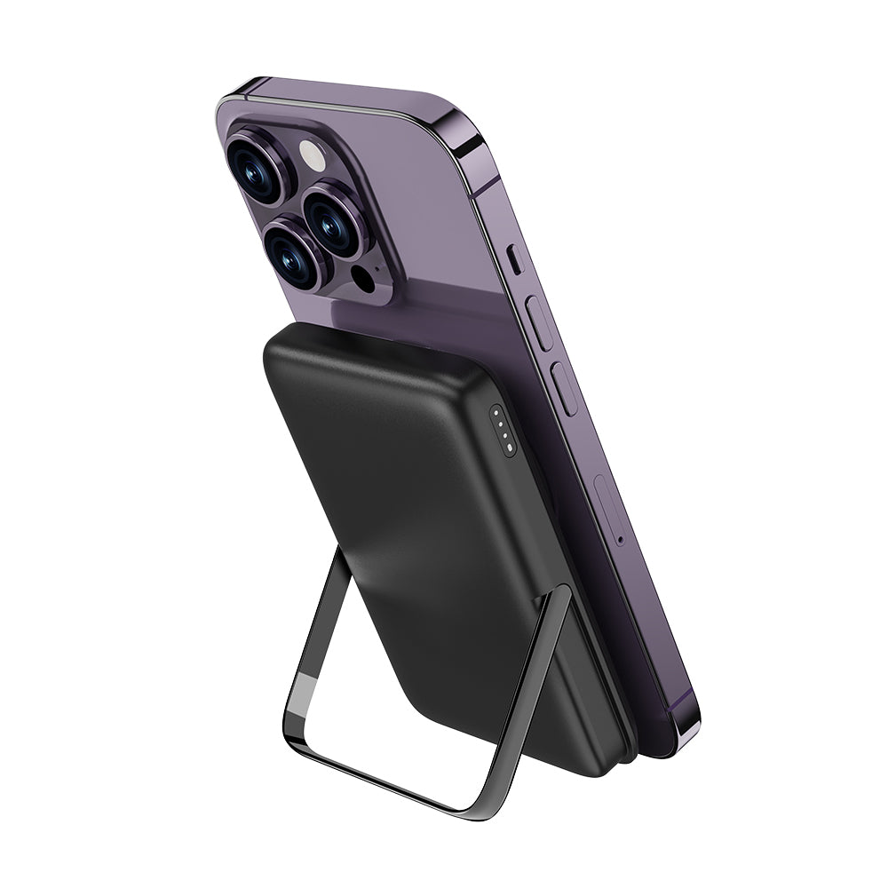 Wiwu Wi-P011 Gentleman Serisi LED Işık Göstergeli Standlı Kablosuz Powerbank 10.000mAh 15W