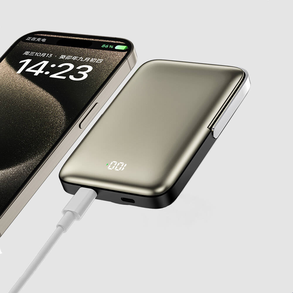 Wiwu Wi-P018 Elite Serisi Led Ekranlı M-safe Powerbank Wireless 15W 10000mAh