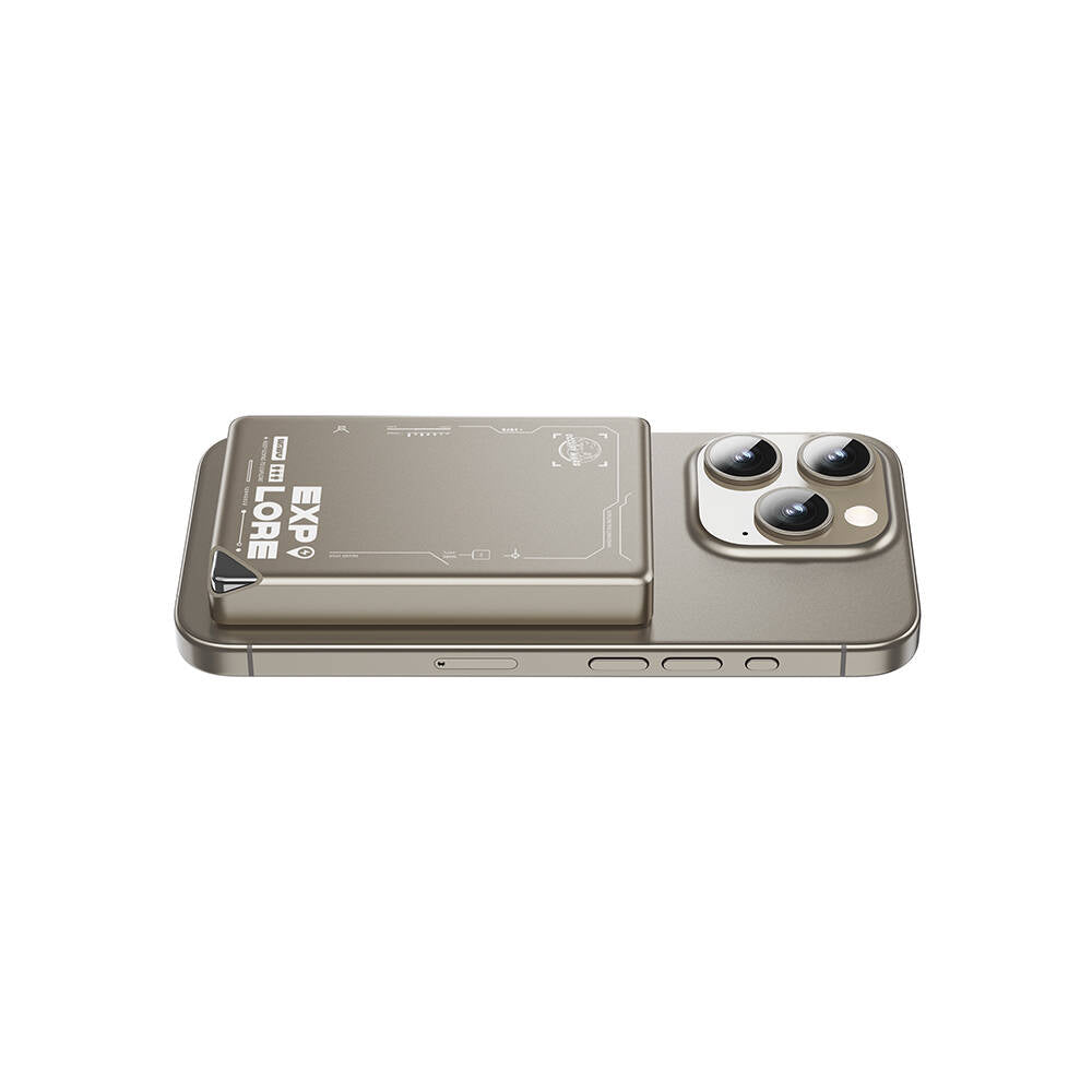 Wiwu Wi-P020 Ultra-Thin Explore Serisi Led Göstergeli Wireless M-safe Powerbank 15W 10000mAh