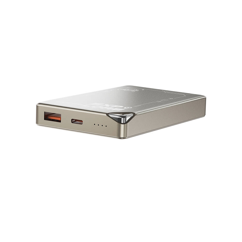 Wiwu Wi-P020 Ultra-Thin Explore Serisi Led Göstergeli Wireless M-safe Powerbank 15W 10000mAh