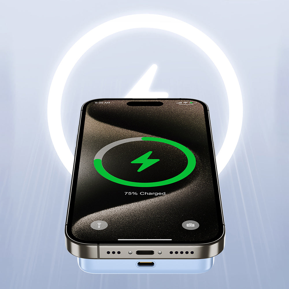 Wiwu Wi-P043 LED Işık Göstergeli Standlı Taşınabilir M-safe Wireless Powerbank 10.000mAh 15W