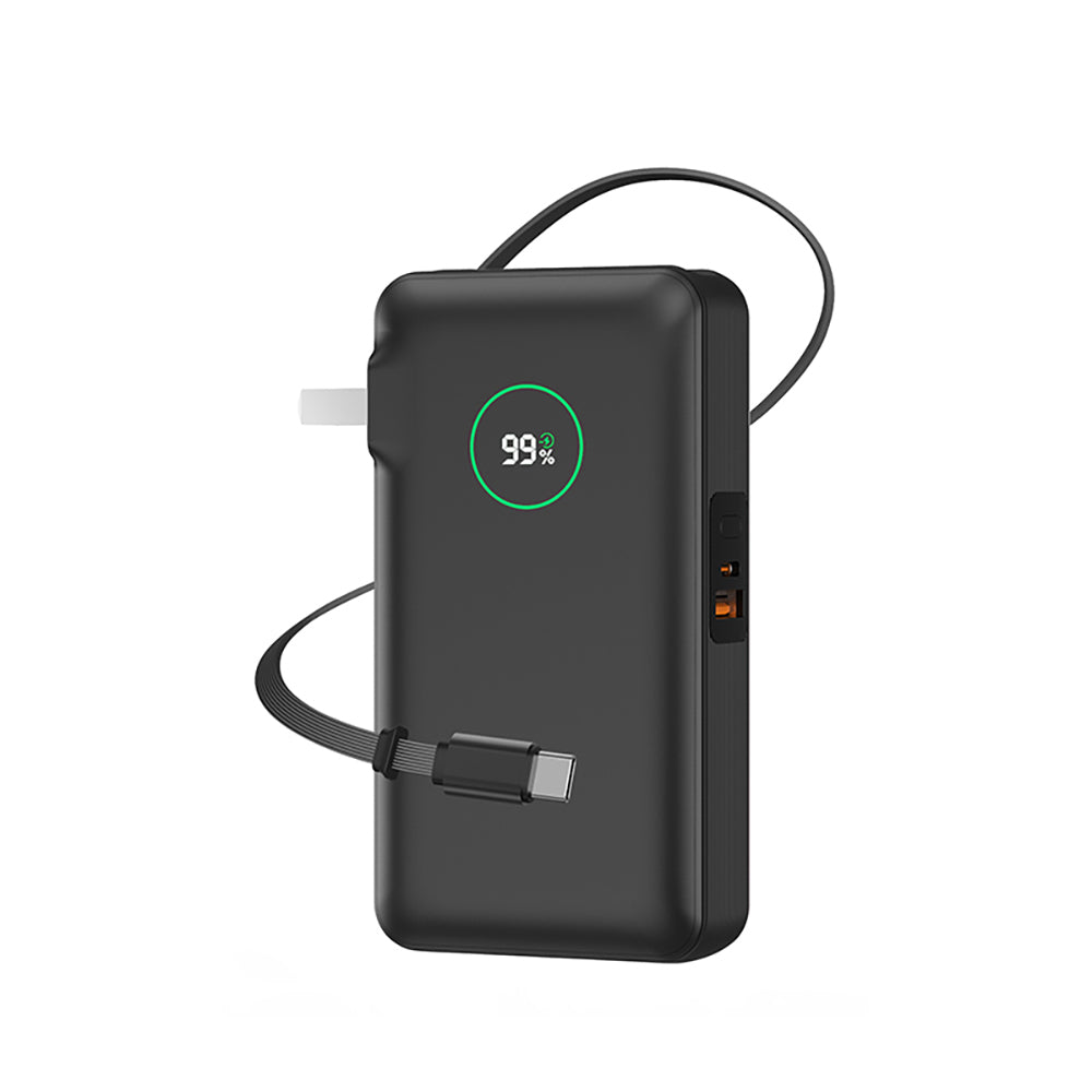 Wiwu Wi-P049 Noble Serisi Type-C Kablolu Dijital LED Göstergeli Powerbank PD 35W 10000mAh
