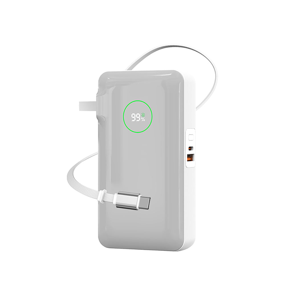 Wiwu Wi-P049 Noble Serisi Type-C Kablolu Dijital LED Göstergeli Powerbank PD 35W 10000mAh