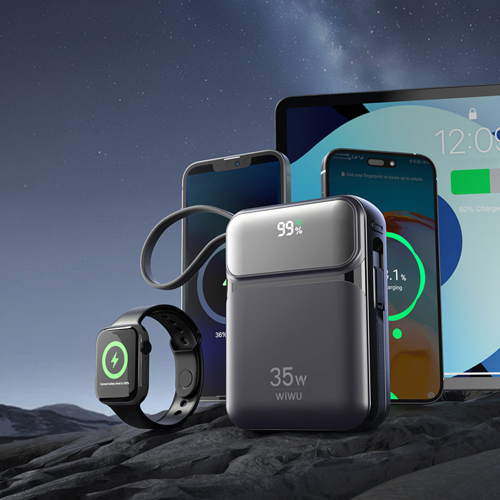 Wiwu Wi-P052 Galaxy Serisi Type-C Lightning Çıkışlı Taşınabilir Powerbank PD 35W 10000mAh