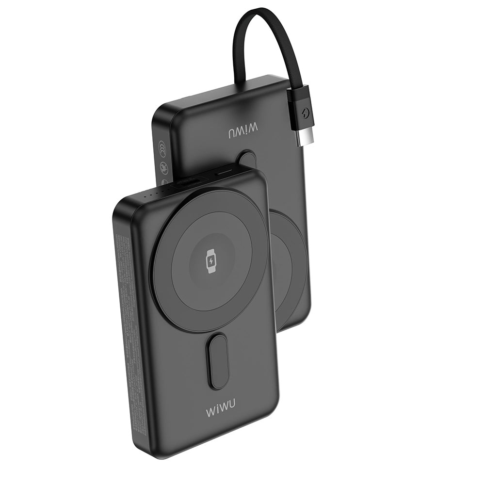 Wiwu Wi-P056 Taşınabilir Wireless Şarj ve PD Hızlı Şarj Özellikli Powerbank 15W 10000mAh