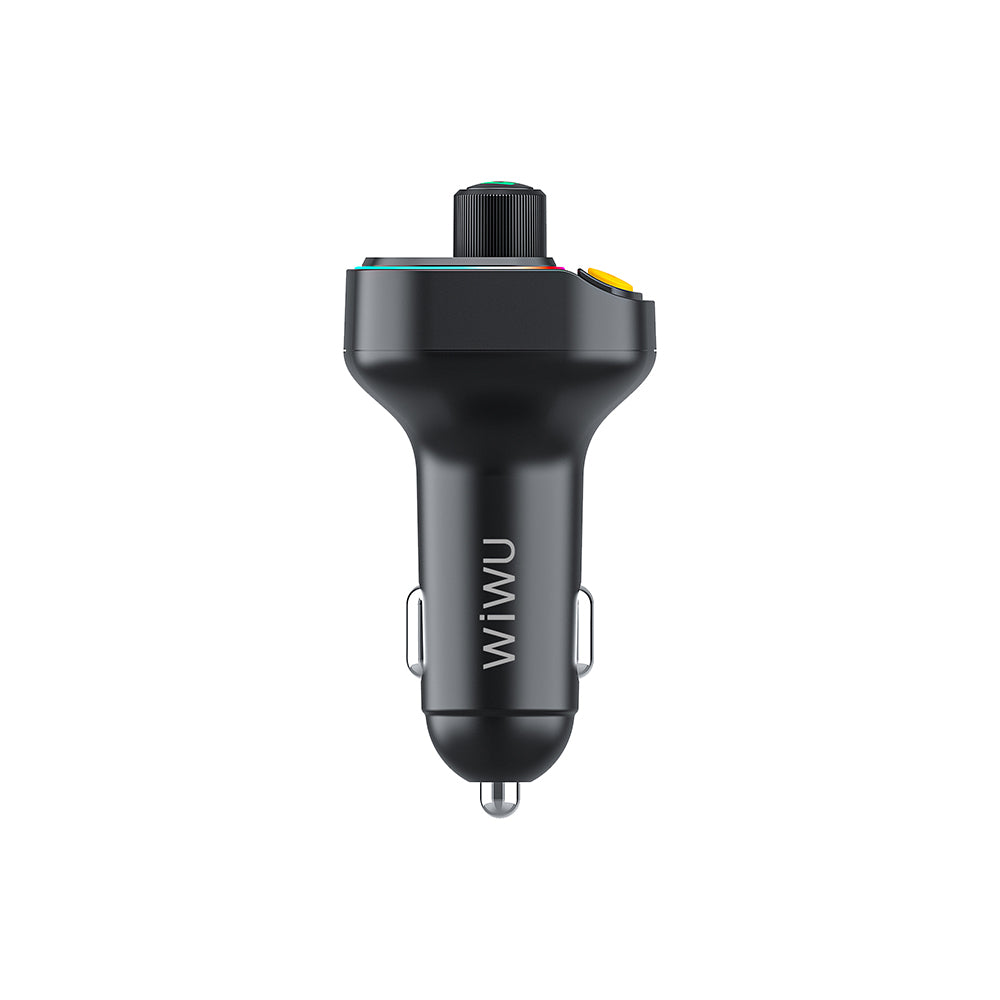 Wiwu Wi-QC031 RGB Bluetooth Transmitter MP3 Type-C ve USB-A Araç Şarjı