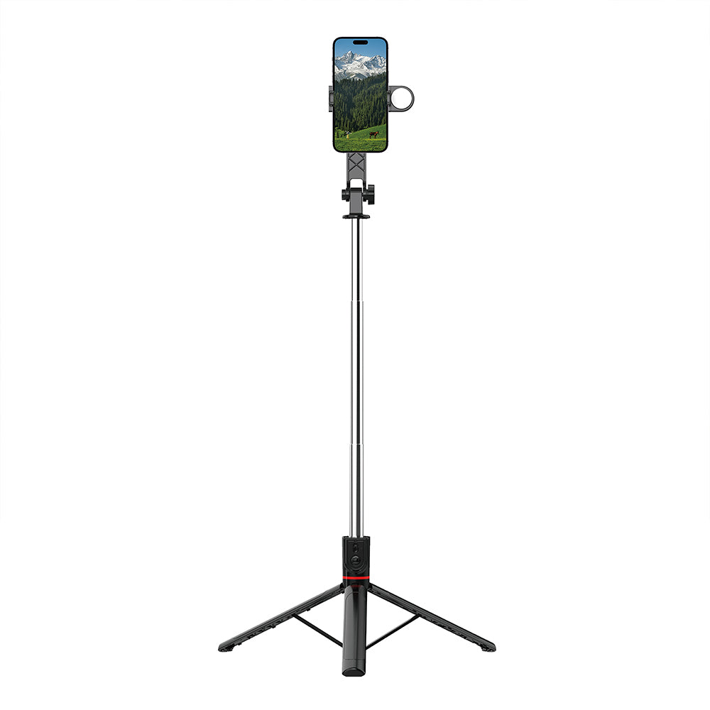 Wiwu Wi-SE015 Canlı Yayın Dolgu Işıklı Teleskopik Tripod ve Selfie Çubuğu