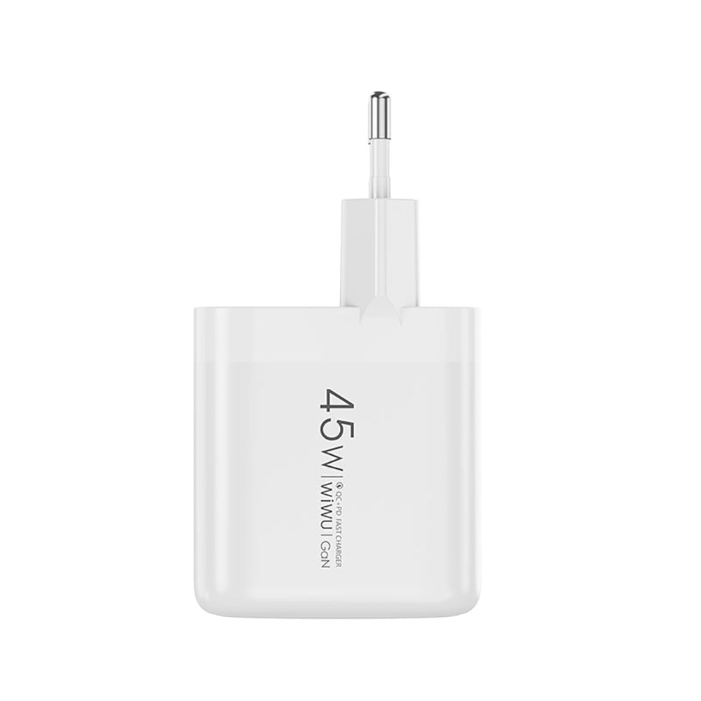 Wiwu Wi-U035 GaN Tech PD Hızlı Şarj Özellikli QC 3.0 Şarj Başlığı 45W